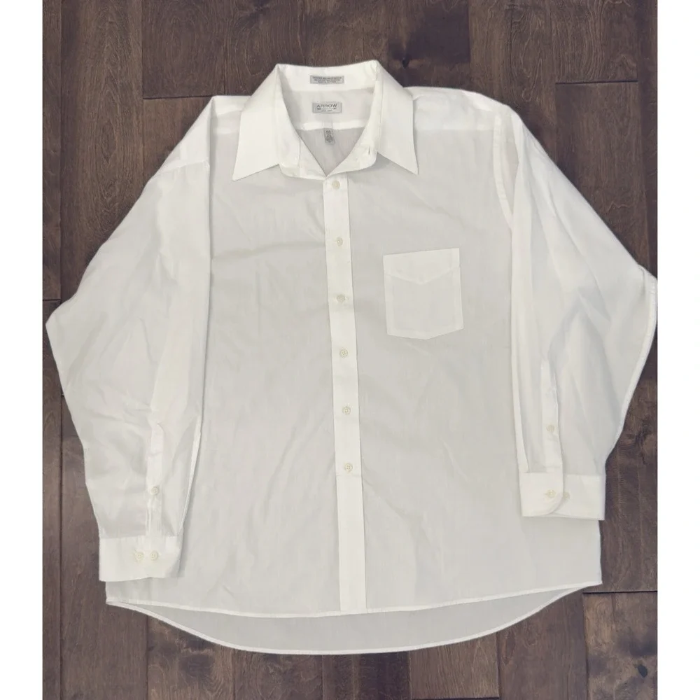 arrow dover dress shirts Arrow Dover Striped Long Sleeve Button Down Dress Shirt 18.5/32